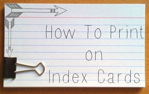 Can I Print on Index Cards? An Examination of Various Viewpoints